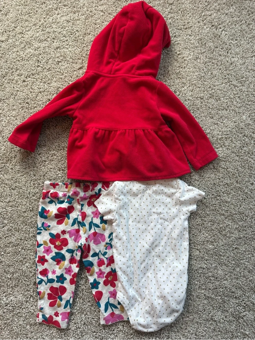 Baby Girl 9 Month Holiday Clothing Bundle Plaid Fleece Outfit set 8 Pieces